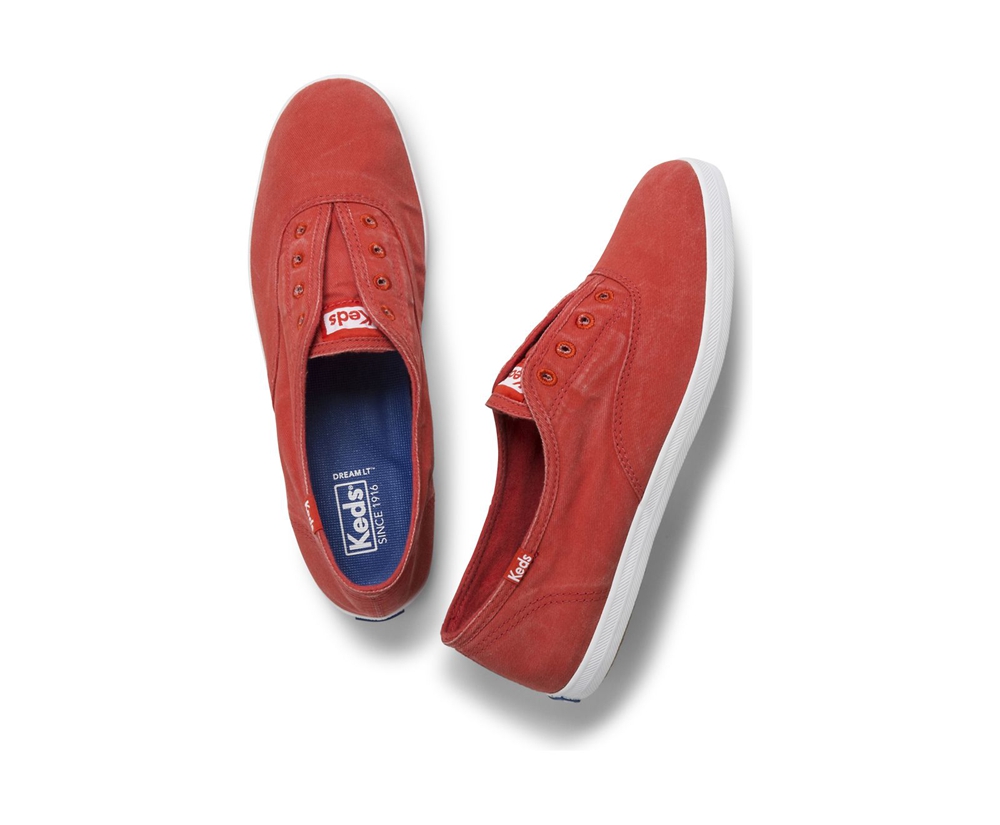 Slip Ons Keds Mujer Rojos - Chillax Seasonal - 5936-FGWIK